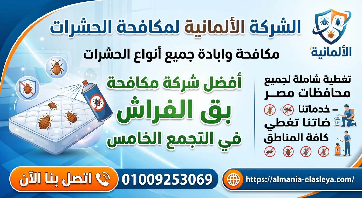 أفضل شركة مكافحة بق الفراش في التجمع الخامس أثناء رش السرير باحترافية